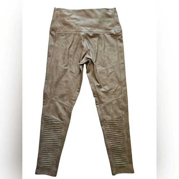 7 For  All Mankind Brown Faux Leather Fleece Lined Legging Pants -NWOT - Picture 4 of 5